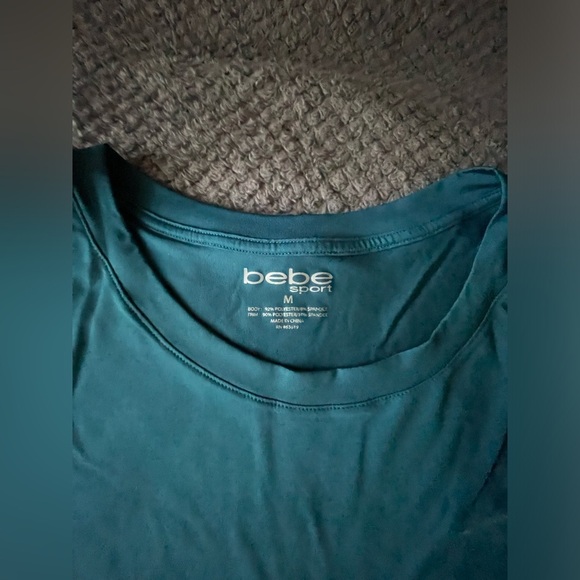 Bebe Top, Bebe Sport Teal Top, Sport Shirt for women’s, Bebe Sport shirt size M - Picture 6 of 11